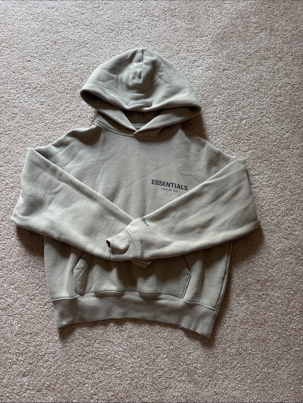 Fear of God ESSENTIALS Kids Hoodie Size 8 Oatmeal Beige